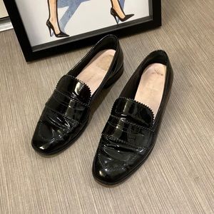 Loeffler Randall Beatrix patent leather loafers In black Color Size 7 B